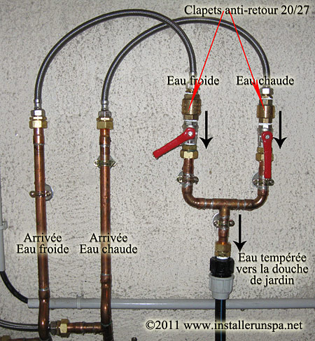 Douche extérieure chaud-froid